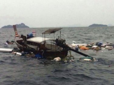 One Crewman Missing, 14 Rescued as Krabi Cargo Vessel Sinks on Way to Phi Phi