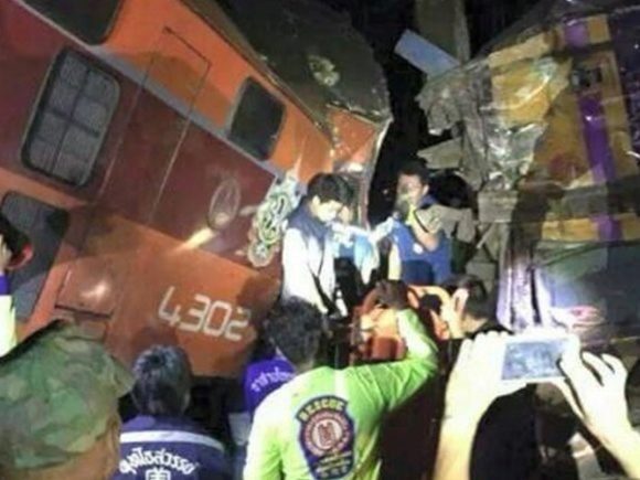 More than 50 injured in Thai train crash