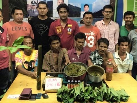 Five Phuket gang members arrested for drug possession