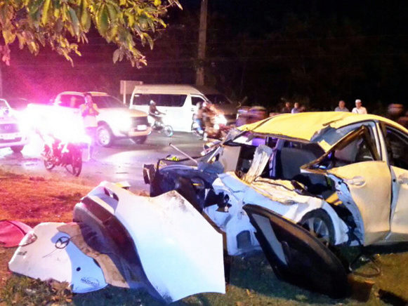 Korat businessman hurt in spectacular Phuket crash